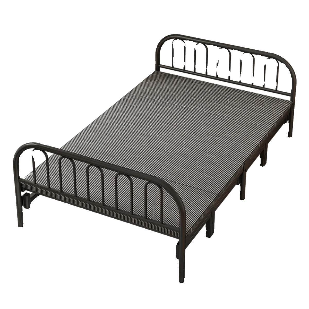 

Folding bed single household adult hard board bed strong and durable