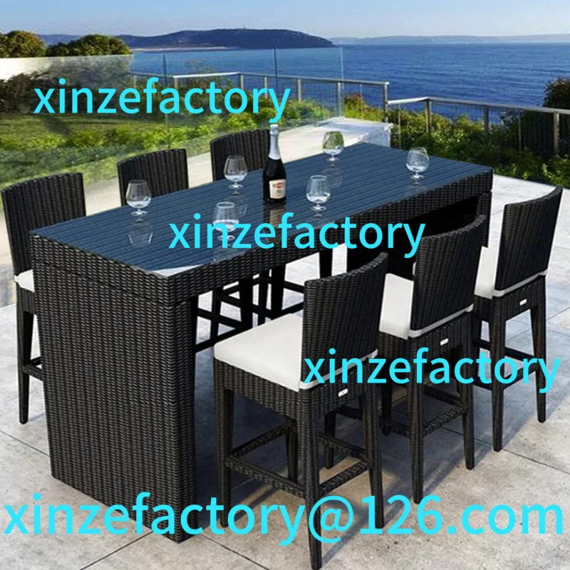 

Customizable Rattan Terrace Garden Table and Chair Combination