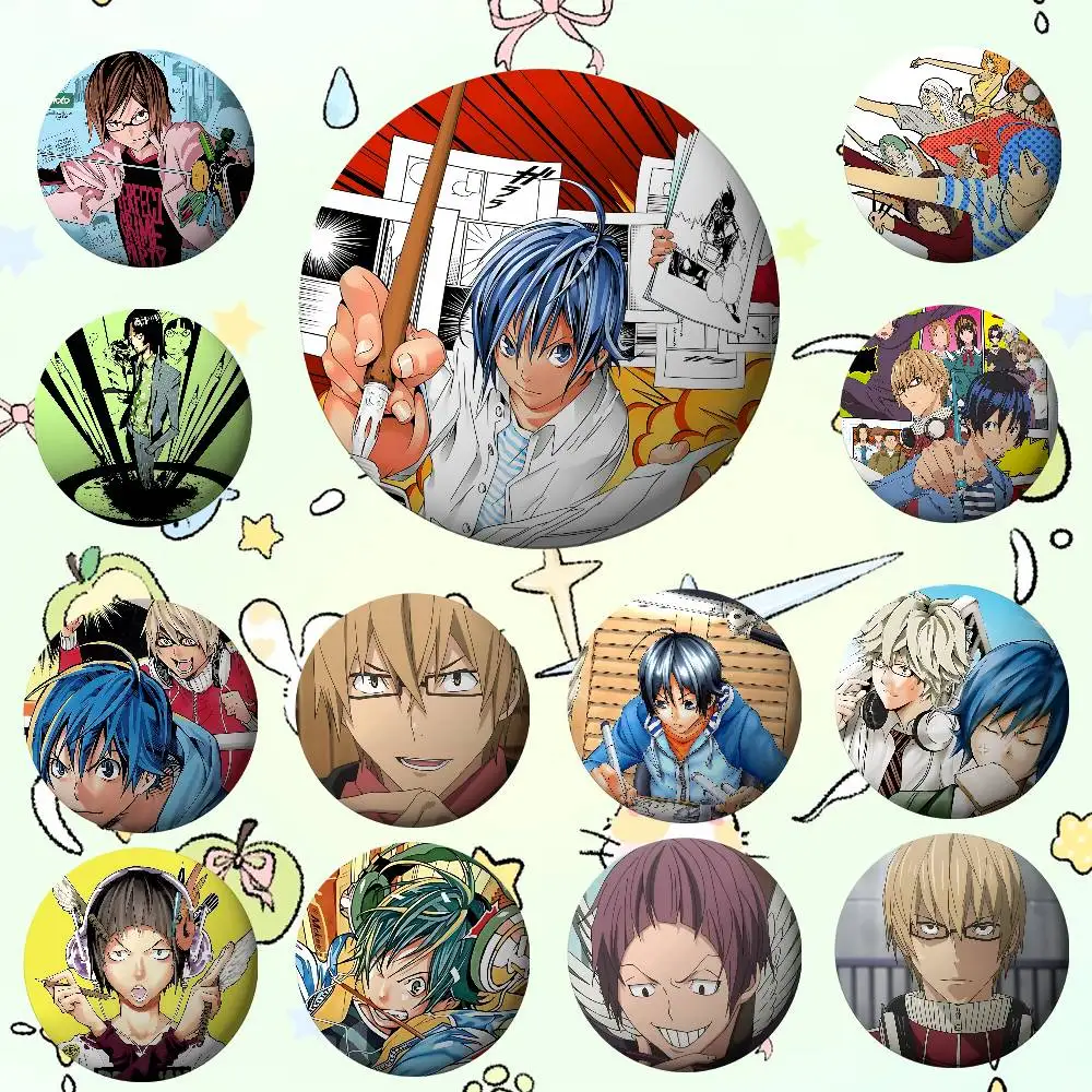 Значки аниме BAKUMAN, булавки для лацканов с героями мультфильмов, брошь, эмблема, безделушки, подарки, фоны, декор для рюкзака, ювелирные изделия