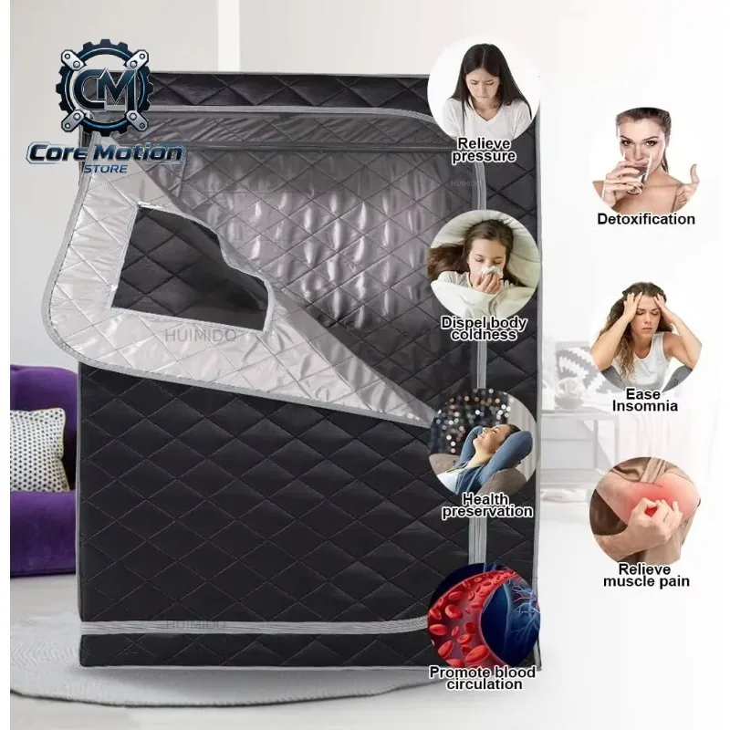 Portable Steam Sauna Two Person Whole Body Large Space Home Spa 2 Set of 4L Steamer & Chair Included