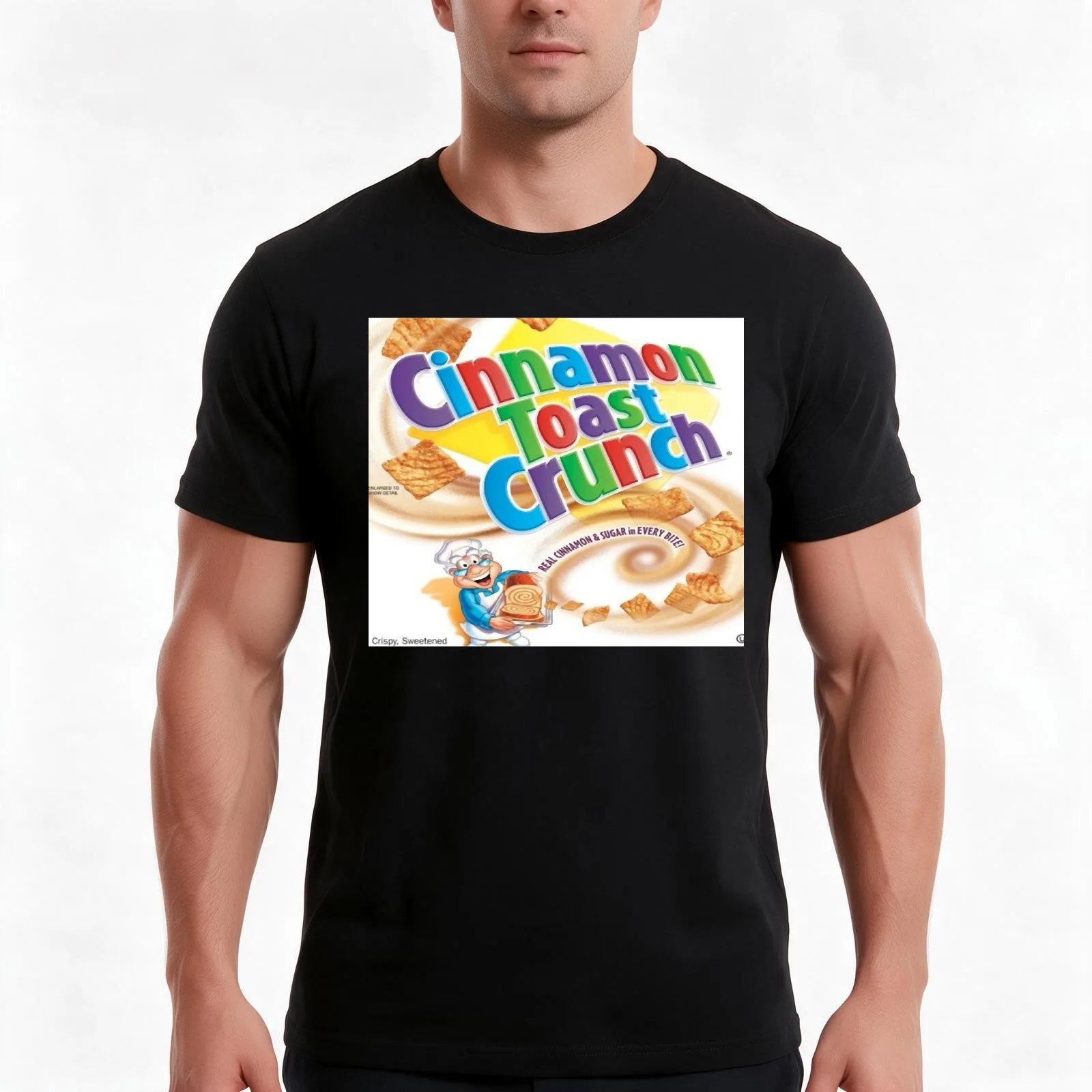 Cinnamon Toast Crunch Classic T-Shirt, Summer Casual Cotton Tee, Oversized Streetwear Tops, Vintage Graphic Print, 100% Cotton