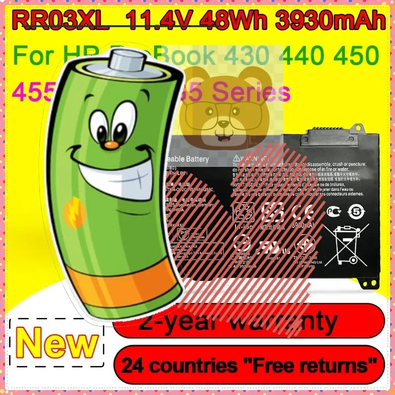 

Аккумулятор RR03XL 11,4 В 48 Втч для HP ProBook 430 440 450 455 470 G4 G5 для ноутбуков ZHAN 66 Pro G1 HSTNN-LB71 3930 мАч