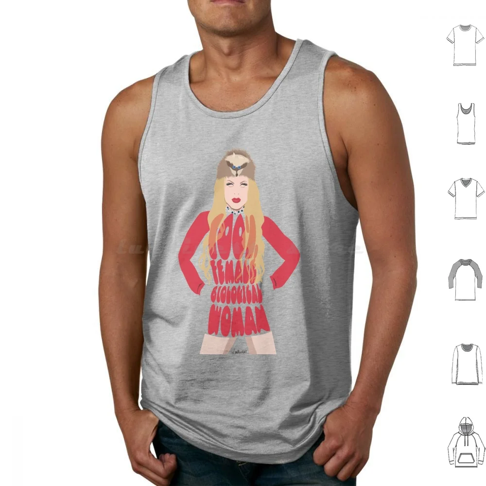 Katya Zamolodchikova-100% Female Biological Woman Tank Tops Vest Sleeveless Katya Katya Zamolodchikova Katya Zamo Rupaul