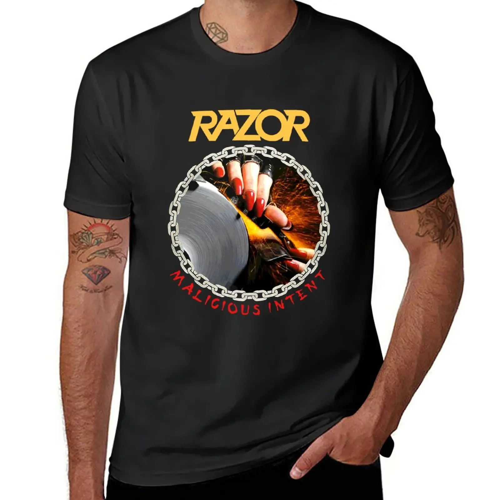 New Razor - Malicious Intent T-Shirt vintage t shirt t shirt man aesthetic clothes big and tall t shirts for men