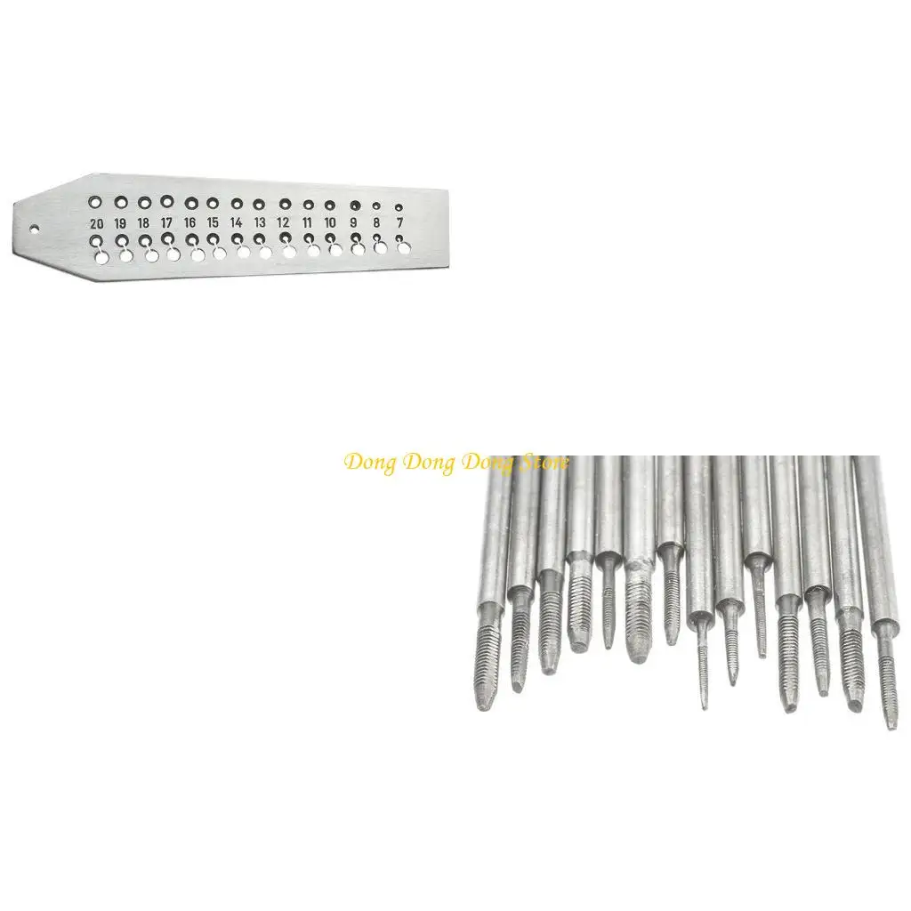 

0.7-2mm Alloy Steel Mini Tap & Die Set Taps & Screwplate & Pin Vise Set Durable