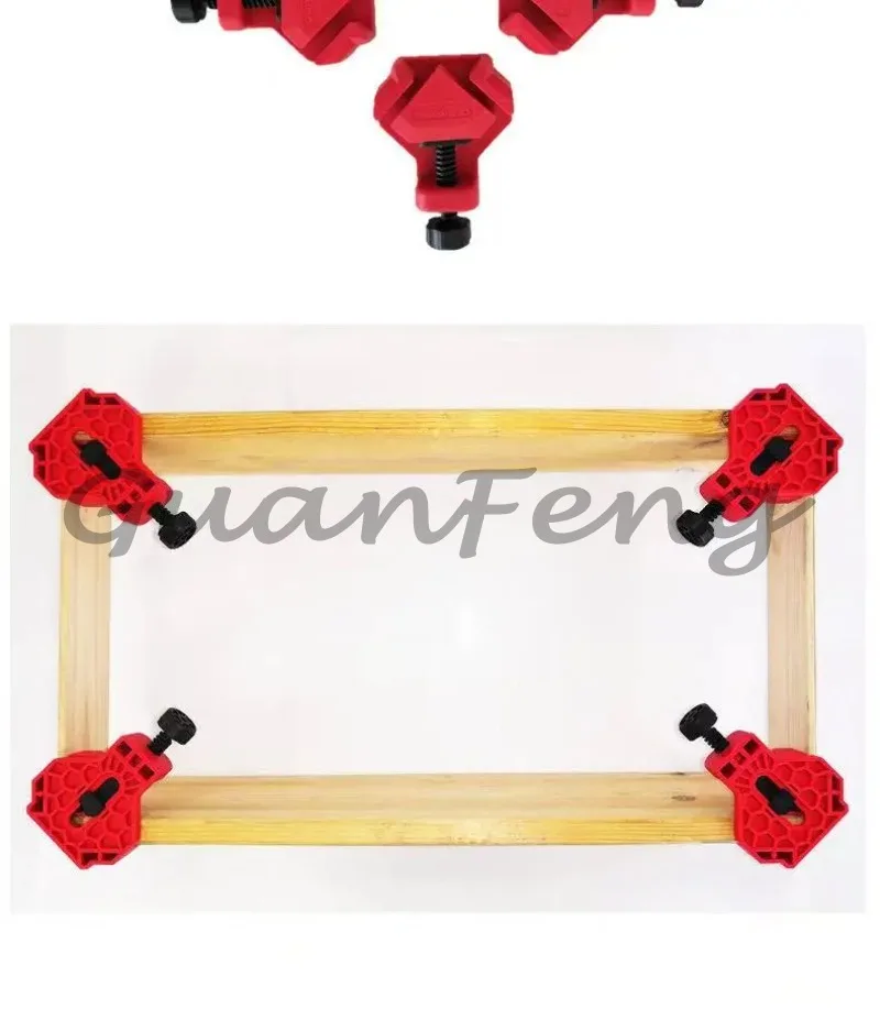 4‑Pack 90‑Degree Right‑Angle Corner Clamps, Quick‑Adjust Spring‑Loaded Woodworking Angle Holder, Photo & Picture Frame Fixing