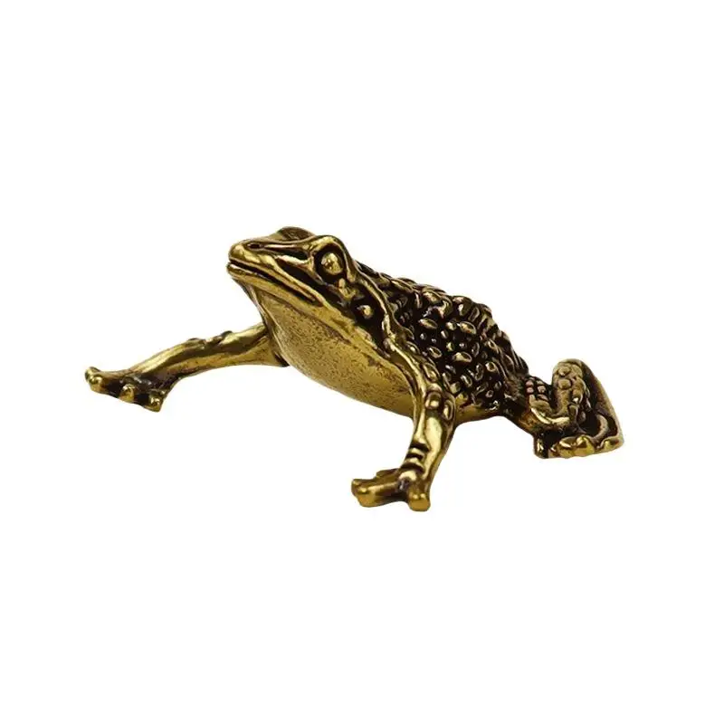 Feng Shui Kupfer-Glücksbringer Messing-Frosch-Figur Innen- und Außendekoration Statue – Detail 5