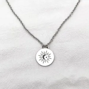 Die Eclipse Cosplay -Halskette, die Thailand -TV -Serie, Ayan Khaotung, Moonstar, kreisförmiger Anhänger, Titaniumstahl, Loves Goods 10 Hauptverkaufskette Thailand - №4