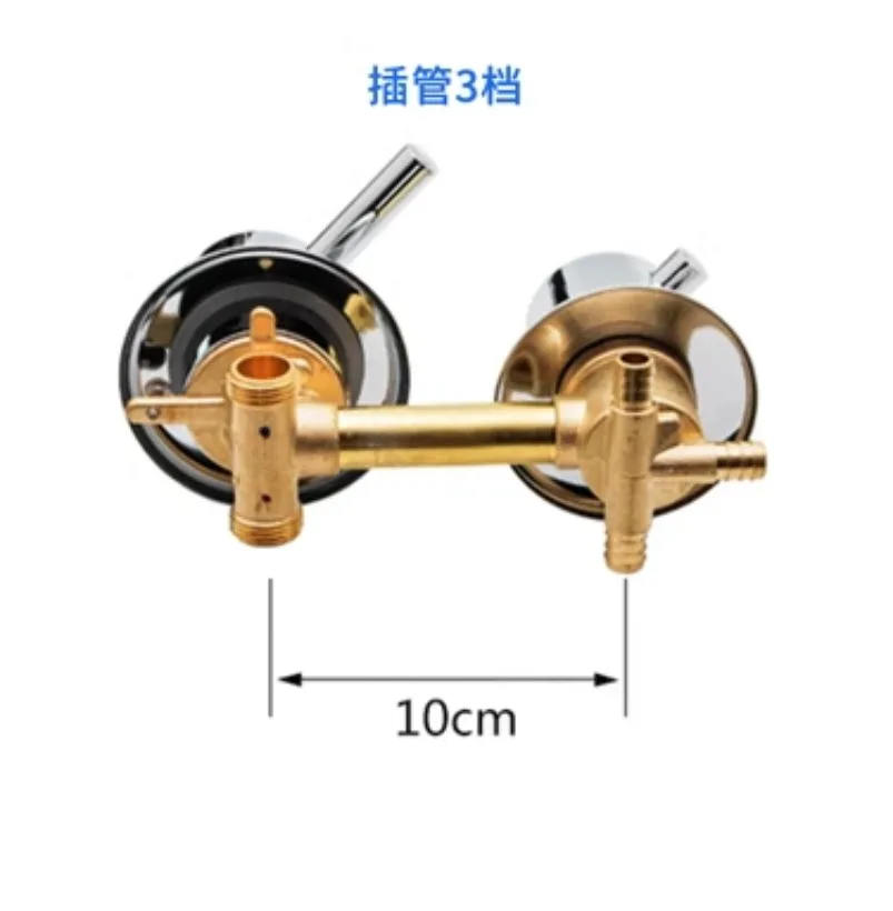 

Bathroom Brass Faucet 3 Way Mixing Valve Water Outlet Thread Center Distance 10cm Shower Mixer Cabin Wall Mount Bathroom valve