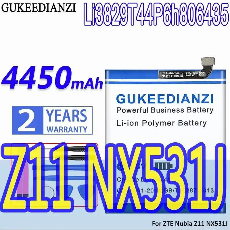 

Li3829t44p6h806435 For Zte Nubia Z11 NX531J 4450Mah Reliable Power Mobile Phone Battery