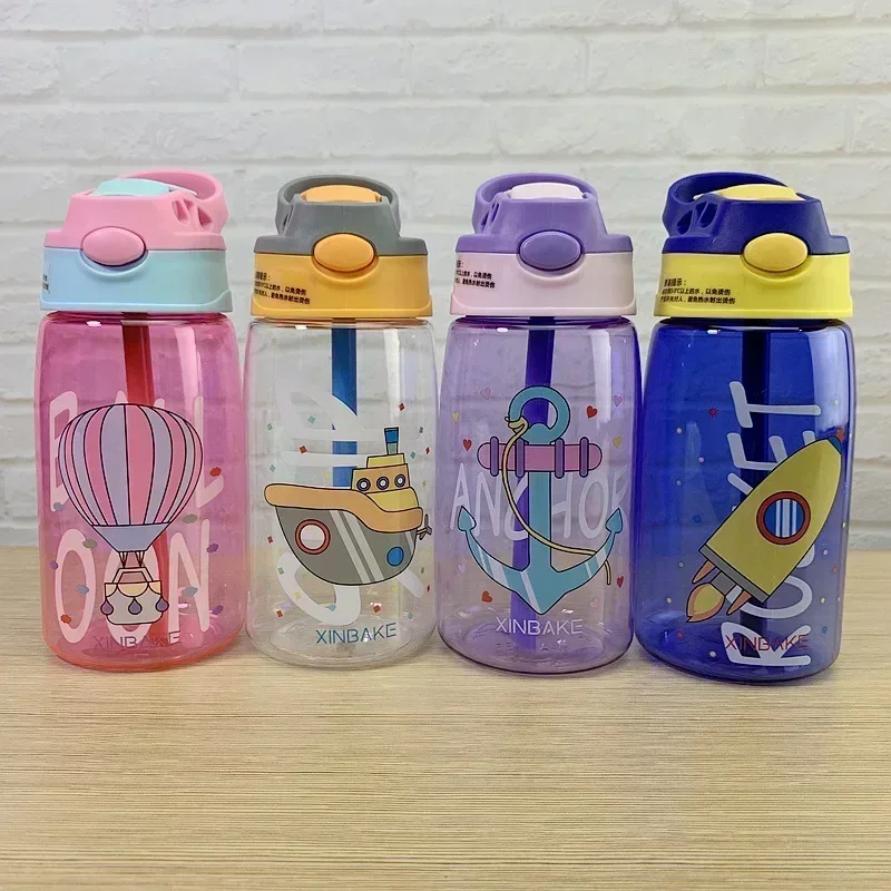 Kinderen Water Sippy Cup Creatieve Cartoon Baby Voeding Bekers Met Rietjes Lekvrije Waterflessen Buiten Draagbare Kinderbekers