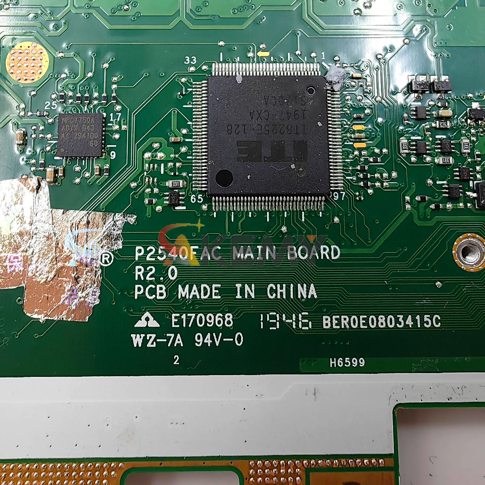 Placa-mãe para laptop p2540fa, placa principal para asus prob art p2540f p2540fa p2540fac px554f p2540fb com 10a geração i3 i5 i7 testes ok stk