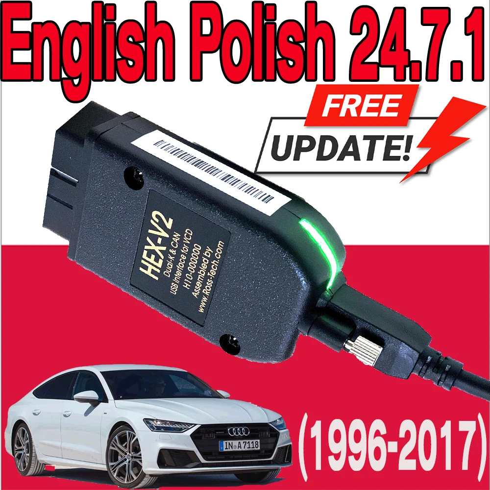 2025 Популярный VCDS VAGCOM 24,7 HEX CAN USB Obd сканер ДЛЯ VW AUDI Skoda Seat VAG Многоязычный ATMEGA162 AUTOCOM VAG HEX V2 ИНСТРУМЕНТ