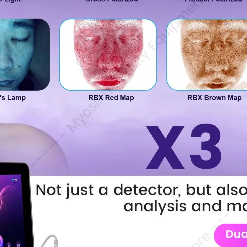 X3 Pro Skin Analyzer Camera Facial Skin Test Device Face Analysis Machine Skin Scanner Testing Machine Faling Skin Scanner Check