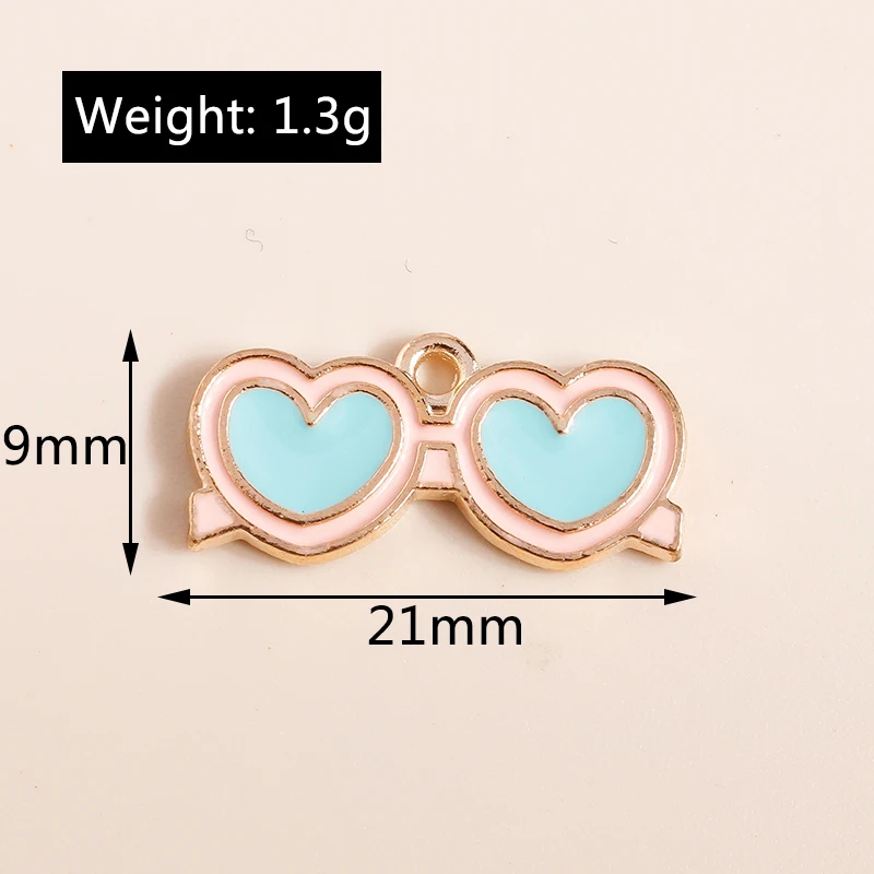Leslie 10 Stück Emaille Retro TV Kamera Luftballon Auto Fahrrad Anhänger Cartoon DIY Halskette Armband Ohrring Schlüsselanhänger Zubehör – Detail 25