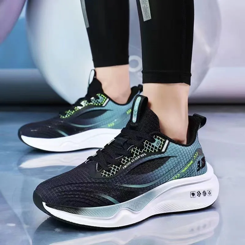 Running shoes summer new breathable sports shoes men's shoes shock-absorbing soft sole lightweight student mesh shoes