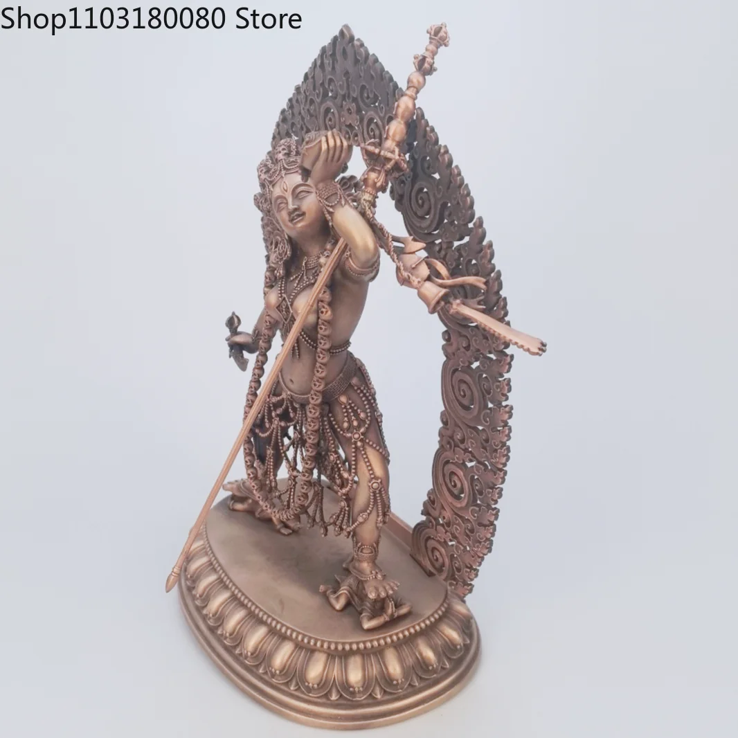 Exquisite Red copper Carving Na Lo Kama Naro Kachod Vajrayogini Buddha statue Tibet buddhism sculpture 36cm,25cm