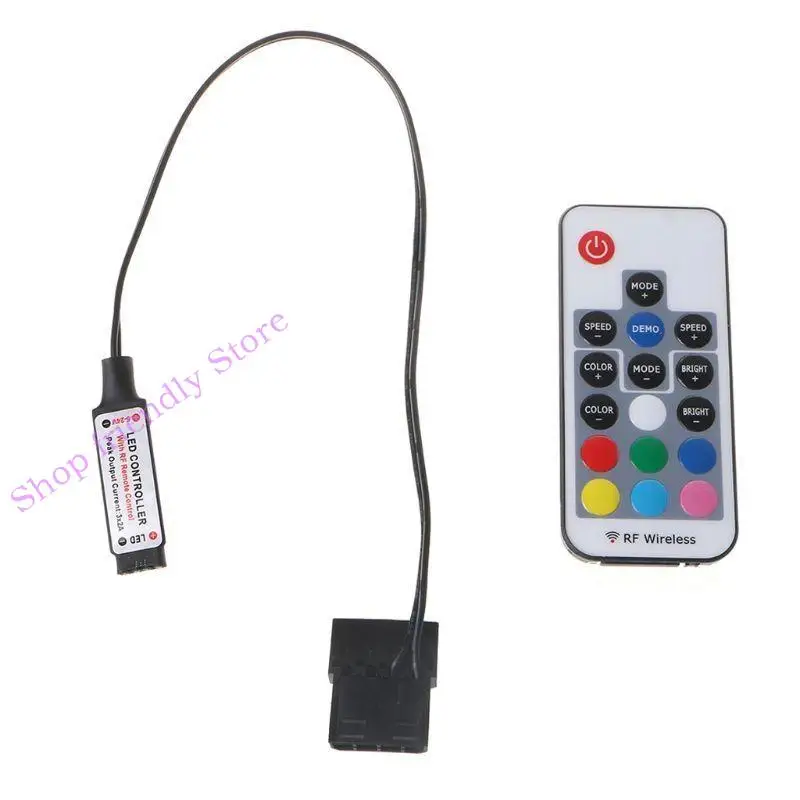 594A RGB -Controller RF für Computer für Fall LED -Beleuchtung 3 Pin 5 V/4 Pin 12V Stromversorgung