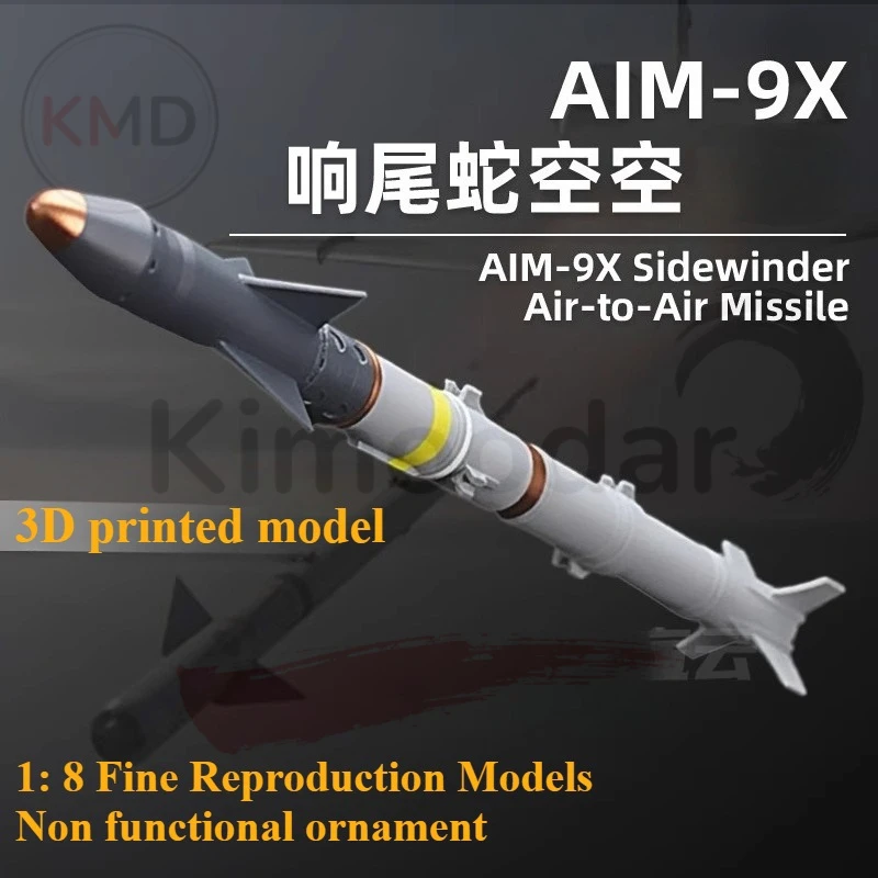 نموذج AIM-9X Sidewinder Air To Air المطبوع ثلاثي الأبعاد، زخرفة سطح المكتب المجمعة من قبل المشجعين العسكريين الأمريكيين