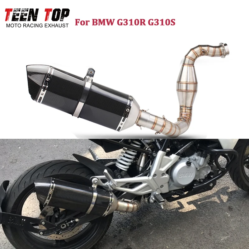 Tubo de escape para motocicleta BMW G310R G310GS, tubo delantero de escape 2017 2018, silenciador de escape de 51 mm, tubo de escape de motocicleta