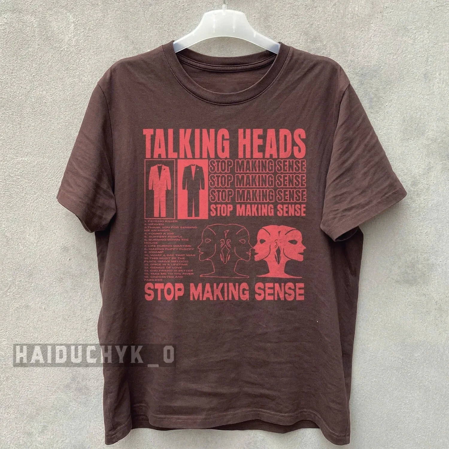 Talking Heads Stop Making Sense, Talking Heads Unisex Russet T-shirt Size S-5XL