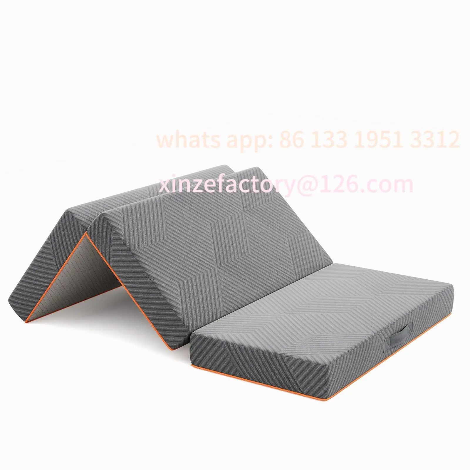 

Customizable Folding Mattress , 15 and 8 CM Gel Memory Foam Foldable Mattress Tri-fold for Travel, Camping, Guest Bed