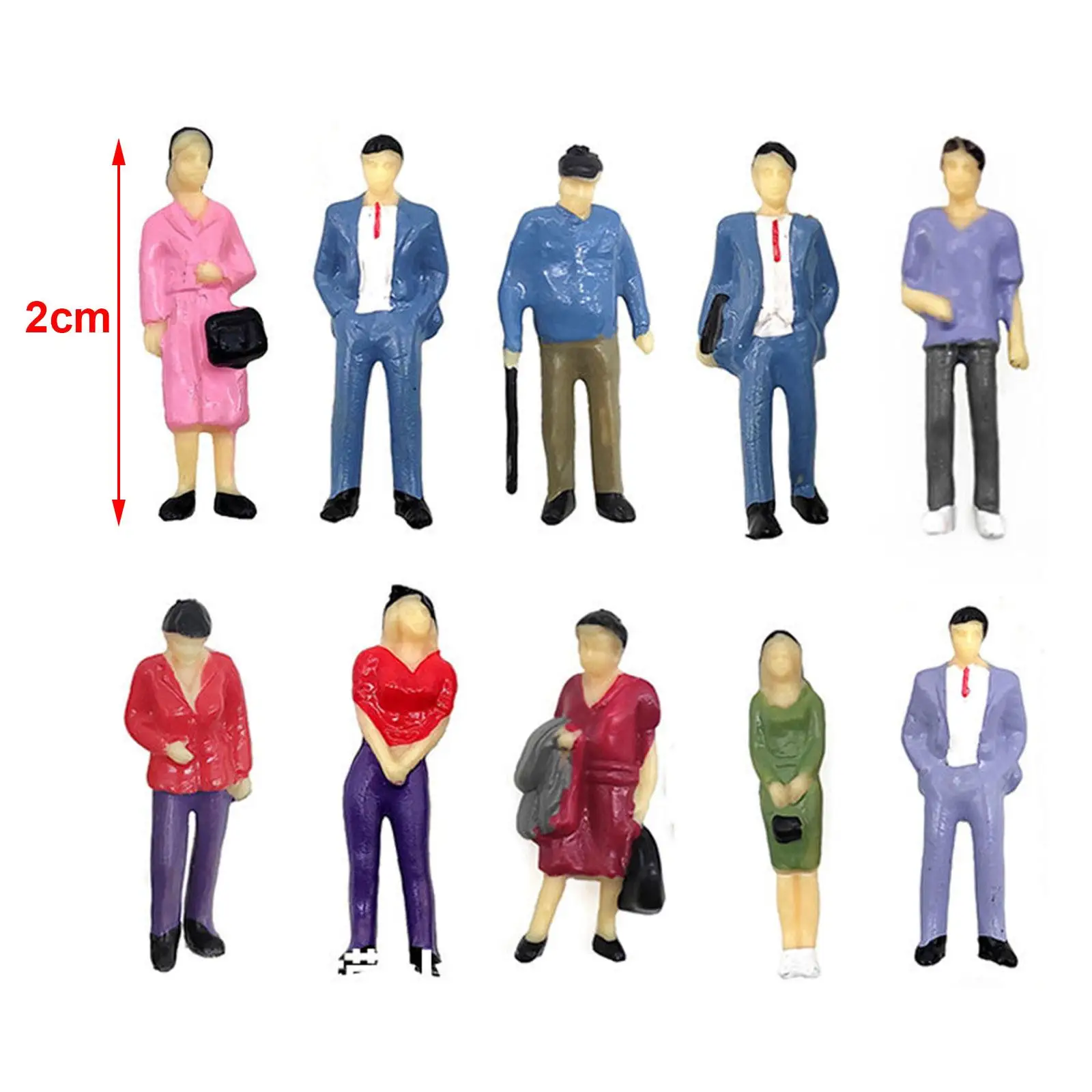 25x HO Scale 1:87 Figures for Model Train And Street Scenes, Miniature People Accessories
