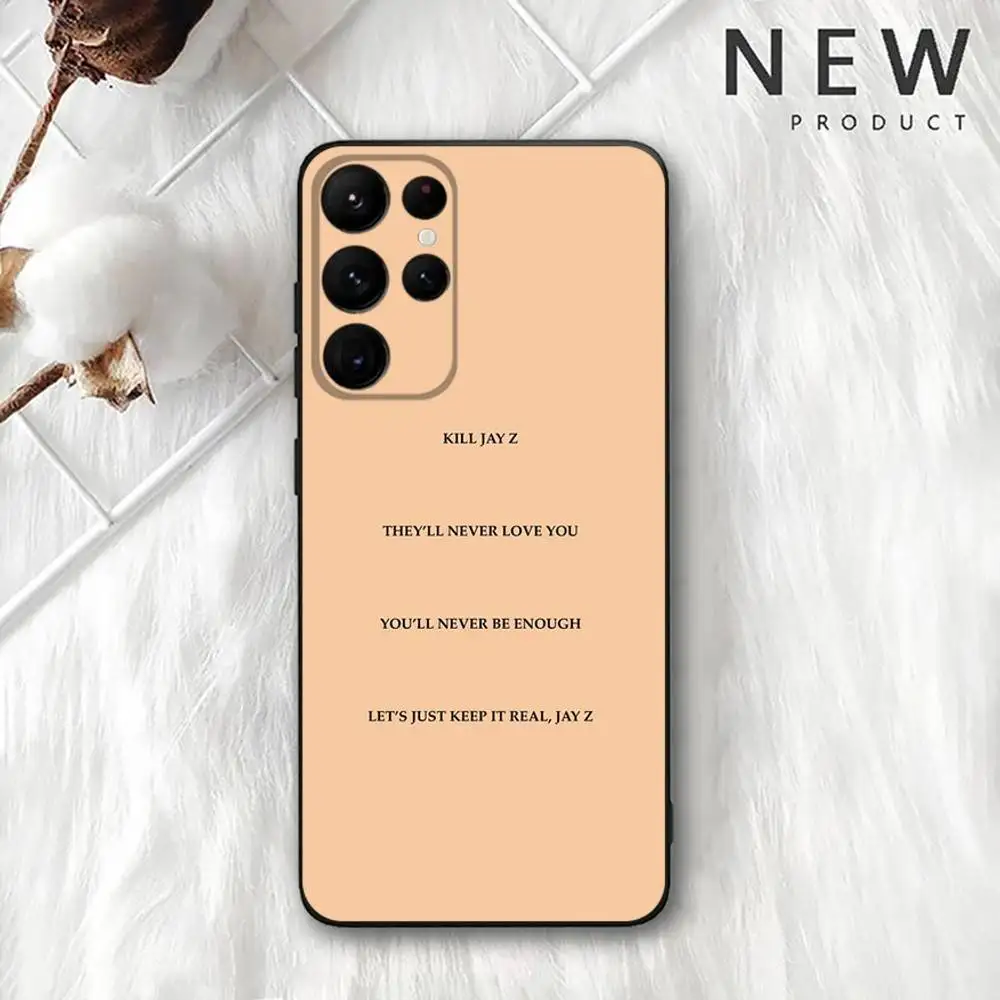 حافظة لهاتف مغني الراب Jay-Z لهاتف سامسونج S 25,24,23,22,30,21,10,9,Ultra,Plus,Lite,FE,4,5G حافظة ناعمة سوداء