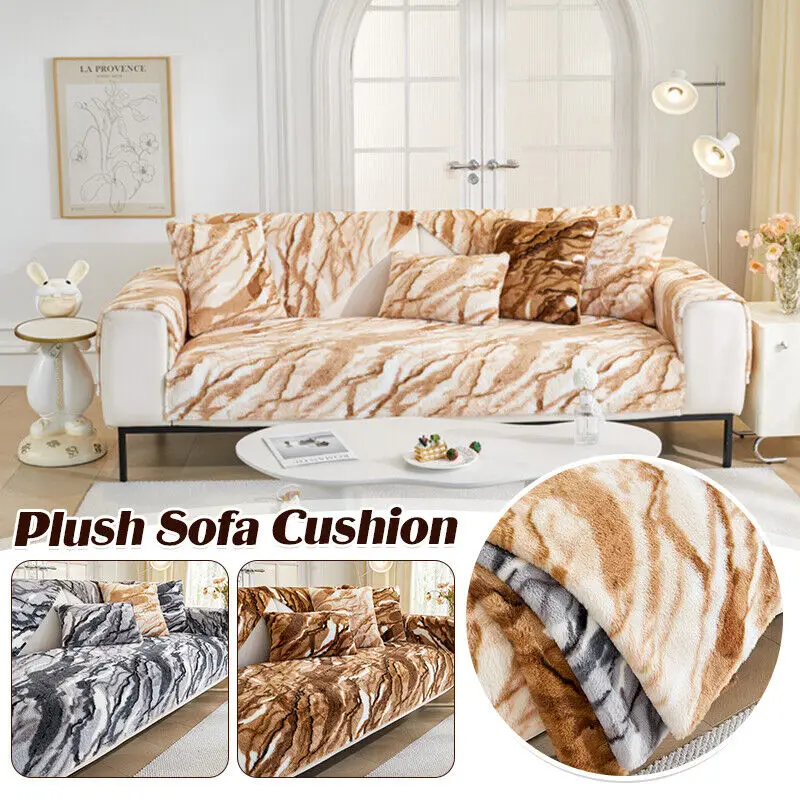 Dikker pluche bankhoes kussen winter warm antislip zachte bankdeken mat antislip bankkussen woonkamer decor nieuw