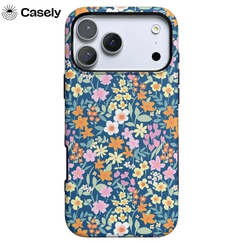 Colorful Ditsy Wildflower Casely Phone Case for Samsung Galaxy S20 S23 S24 S25 S26 FE Plus Ultra Edge 5G Double-layer Back Cover