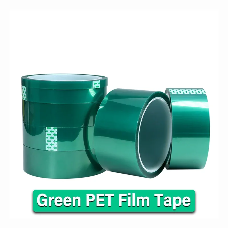 

1/3/5pcs PET Film Tape High Temperature 3mm ~ 100mm Green Heat Resistant PCB Solder SMT Plating Shield Insulation Protection