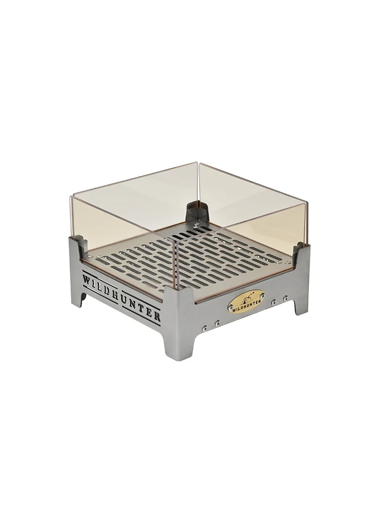 Picture 3: Class-Creamic Outdoor Camping Stainless Steel Fire Pit Fireplace Campfire Tea Brewing Wood Alcohol Bonfire Rack for Picnics