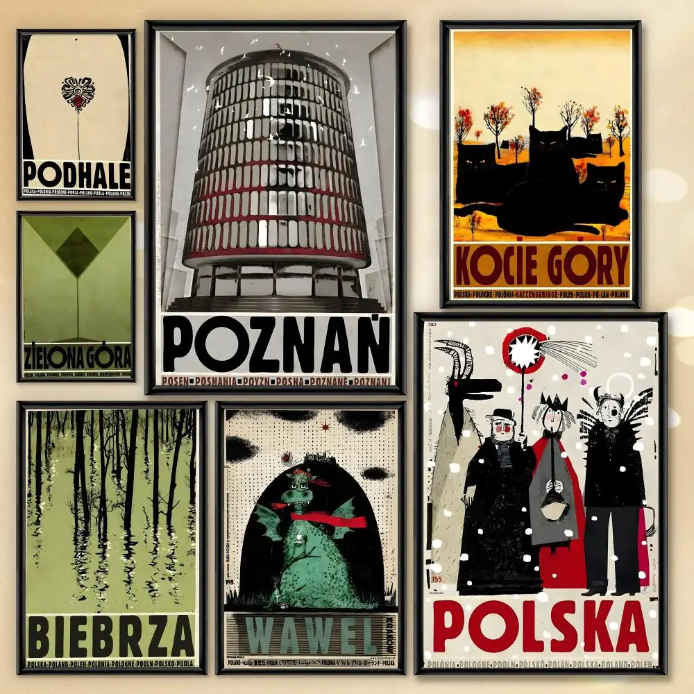 Retro Original Poland Local Pictorial Podhale Kocie Gory 1PC Rental Apartment Idea Cozy Setup Inspiration Indoor Space Poster
