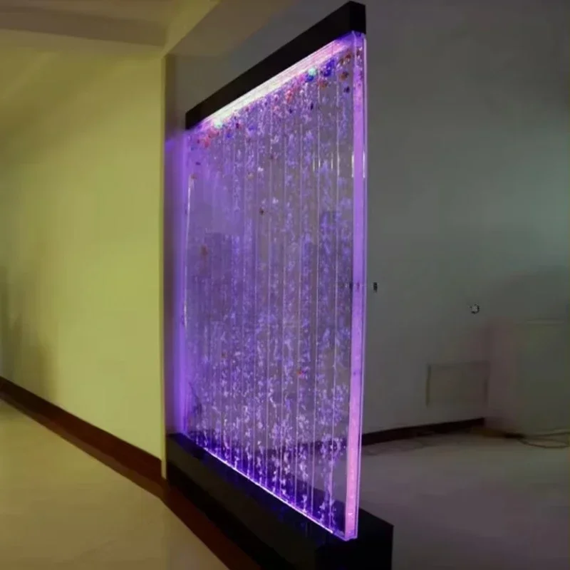 Acrylic Craft Indoor Bubble Wall Water Board with Light Emitting Diode Light Custom Waterfall Wall