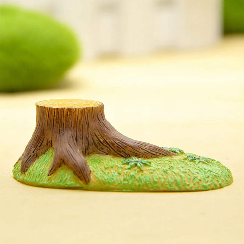 Small Stump Lawn DIY Model Toys Crafts Figures Moss Terrarium Fairy Garden Home Ornament Landscape Decor Dollhouse