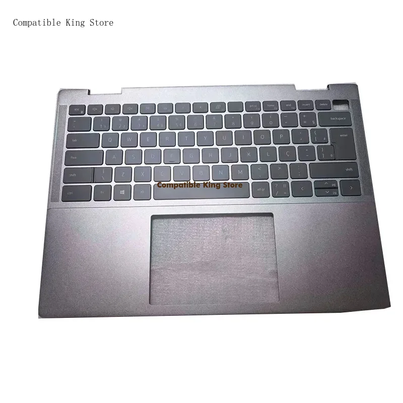 D Palmrest With BR Brazilian Portuguese Backlight Backlit Keyboard For Dell Inspiron 7430 2 in 1 Silver Color