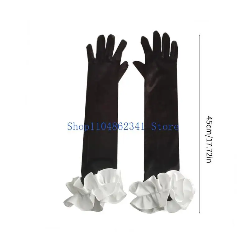5asd Women Gloves 1920s Full Finger Gloves for Wedding Costume for Wedding 1920s