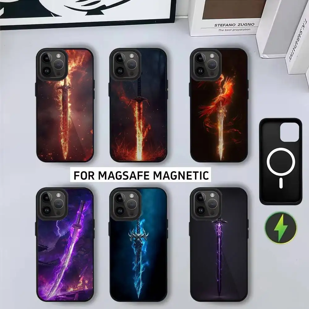 

S-Sword is coming Phone Case For iPhone17,16,15,14,13,12,11 Plus,Pro Max Magnetic For Magsafe Wireless Charging