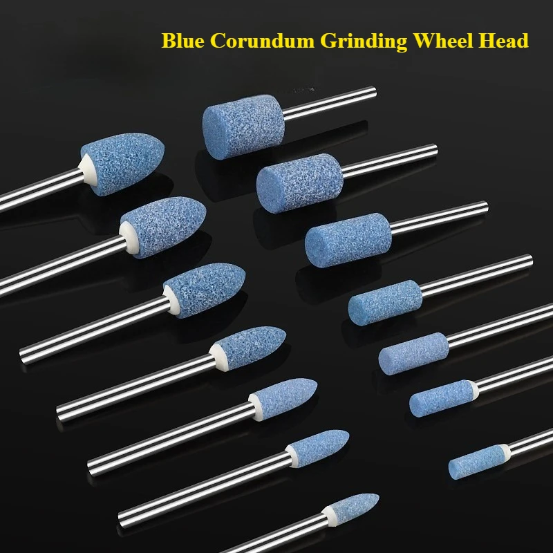 Blue Corundum Grinding Wheel Head 3mm | for Metal Rust Removal & Polishing