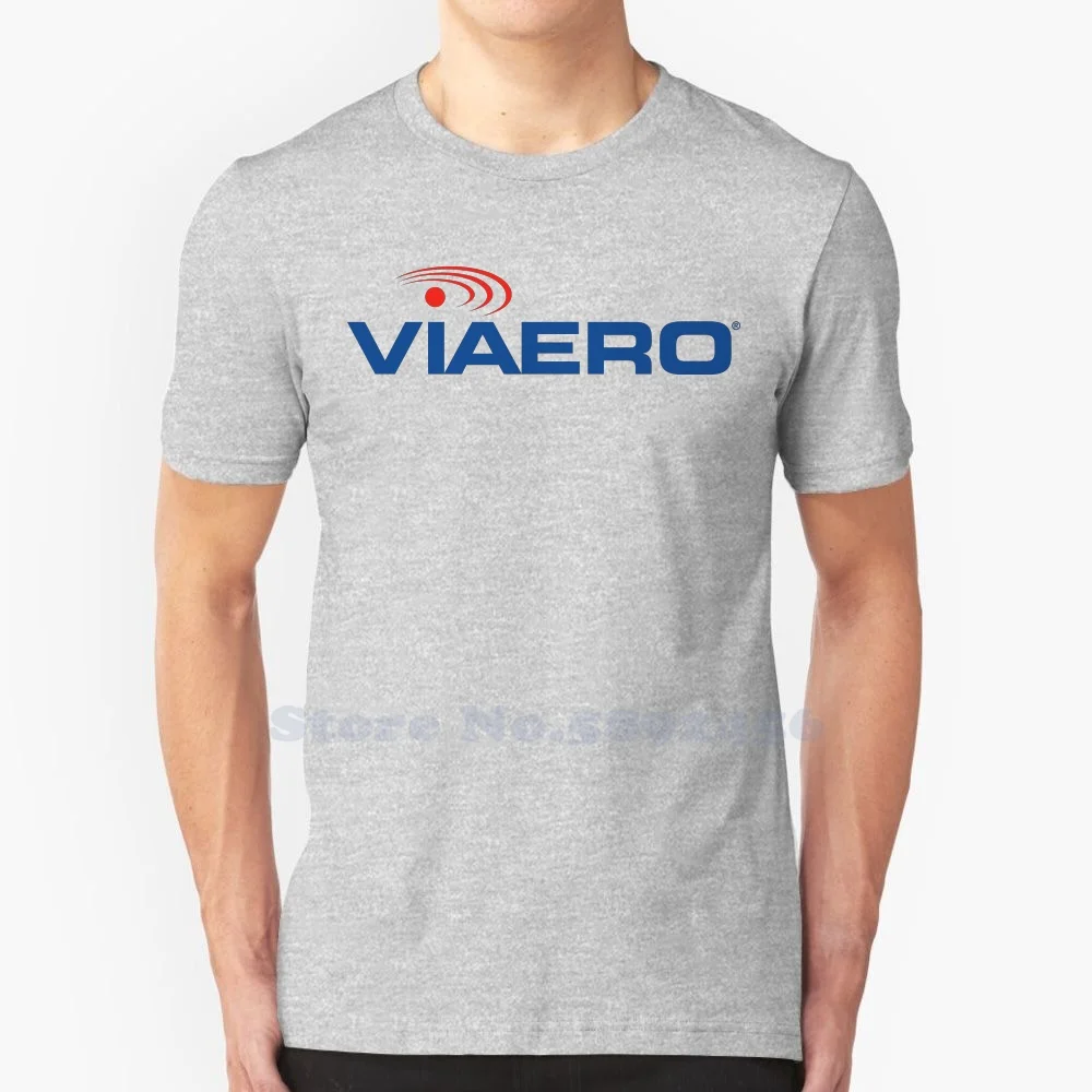 Viaero Wireless Casual Streetwear Print Logo T-shirt Graphic 100% Cotton Tee