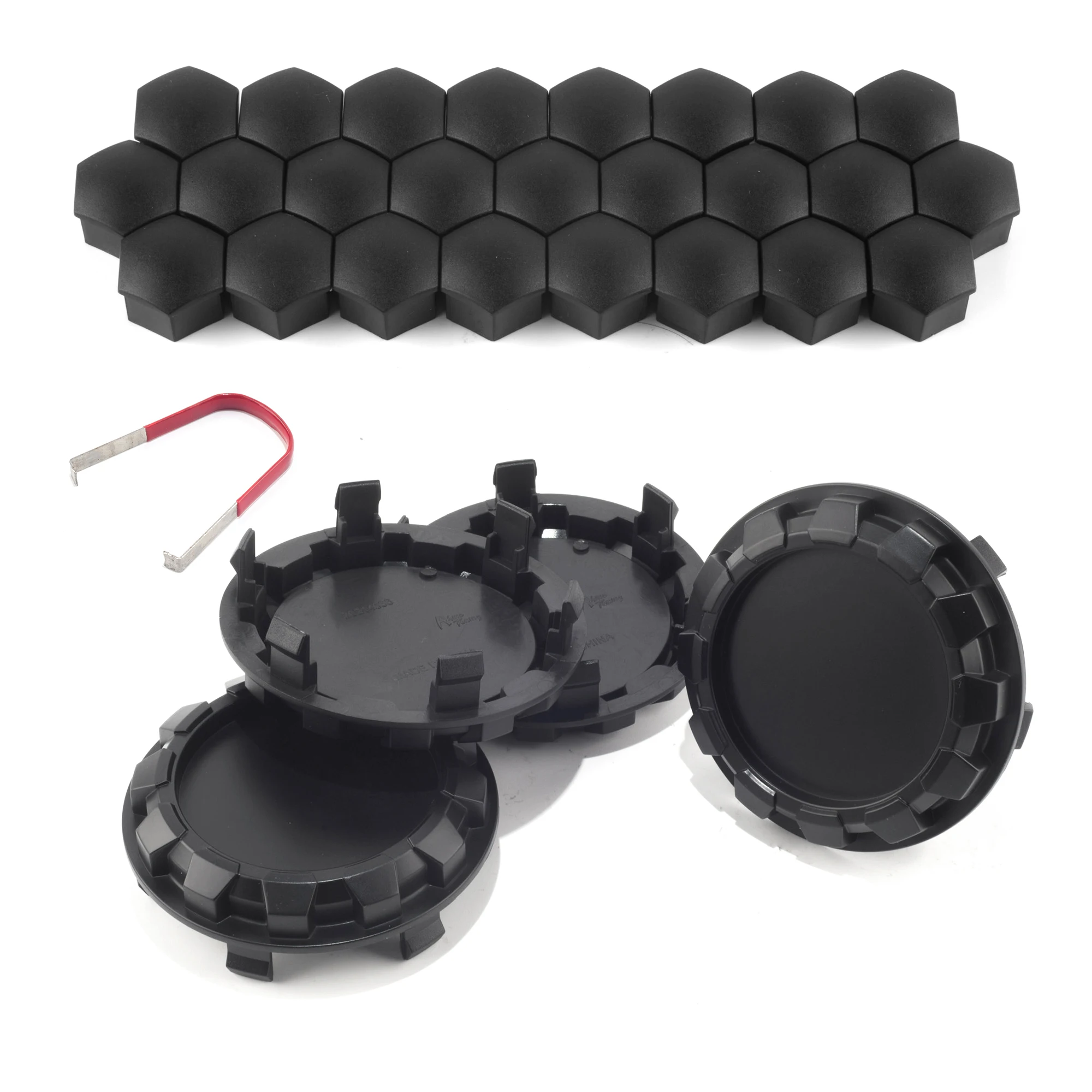 CFPerformance 25 Stück Radmutternabdeckungen + 4 Stück Radkappen für Werks-Cybertruck (Aero-Cover-Typ) All-Terrain-Räder und OEM-Radmuttern – Detail 8