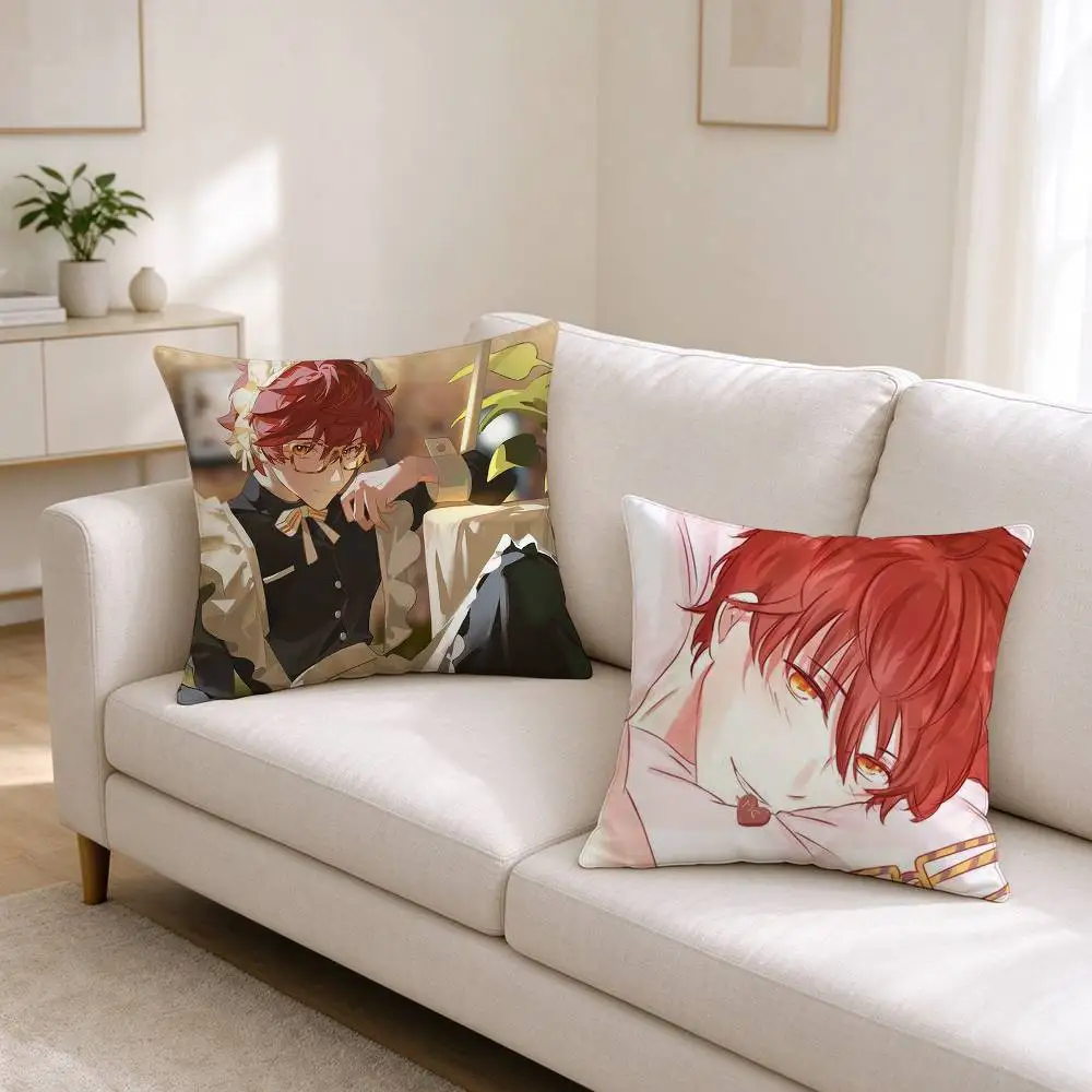 G-Game M-Mystic Messenger 707  Square Double-Sided printed Pillow Case Bedroom Bedside Pillow Sofa Cushion Cover