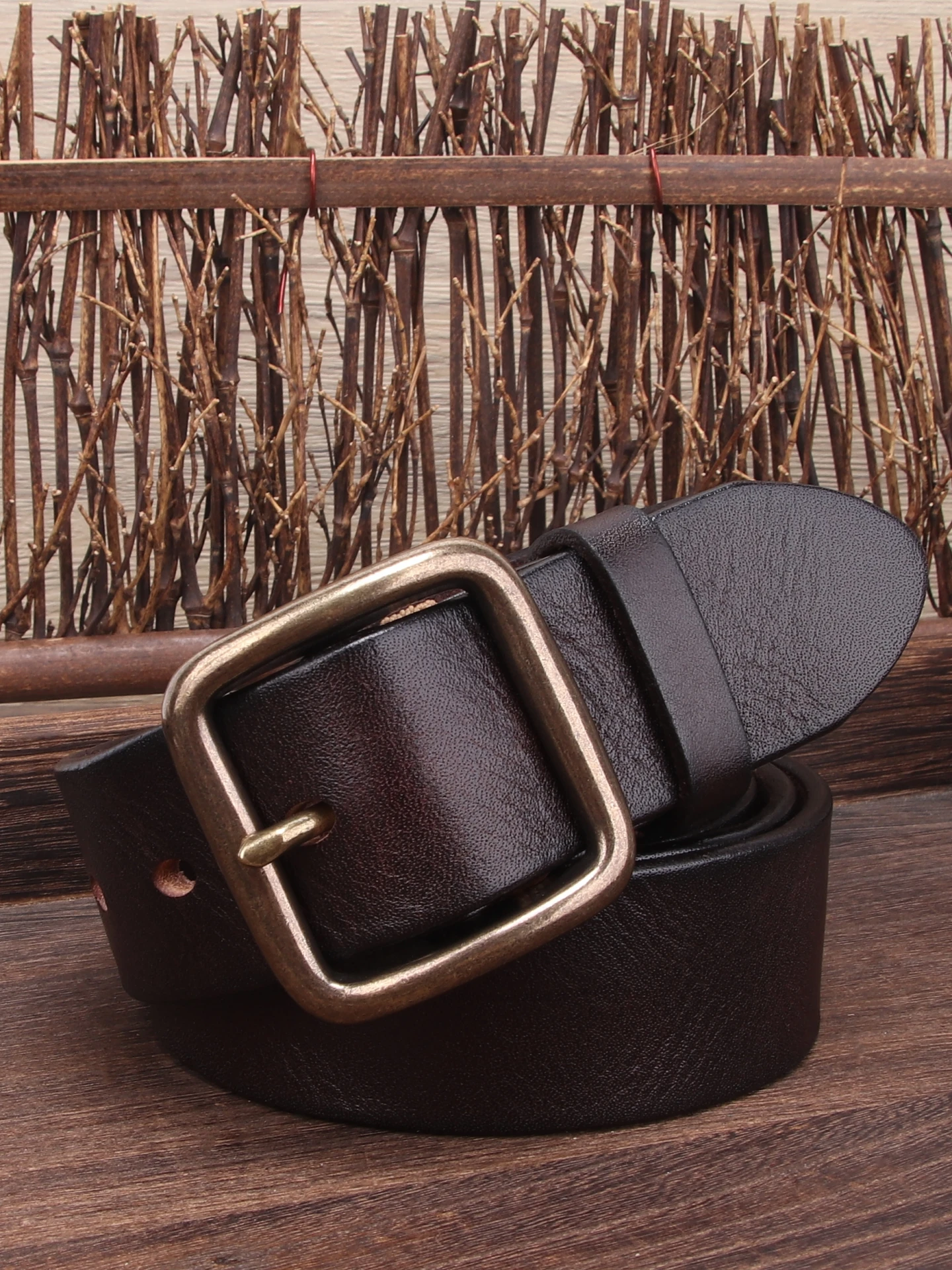 本革メンズベルト-ニードルバックル-レトロスタイル-ジーンズに合う銅製バックル-エクストラロング-ウエストベルト-若者向け