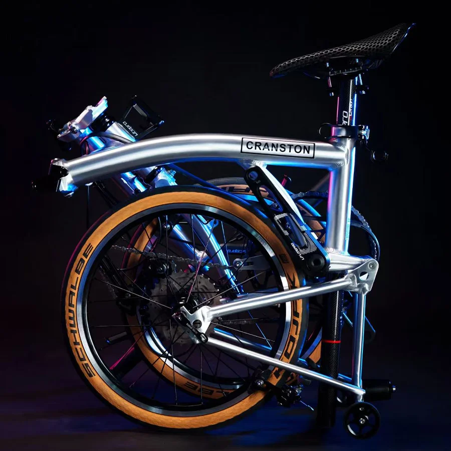 

CRANSTON S9 Aluminum Alloy 16 Inch 9 Speed Triple Folding Bike Adult Super Light and Portable Bicycle