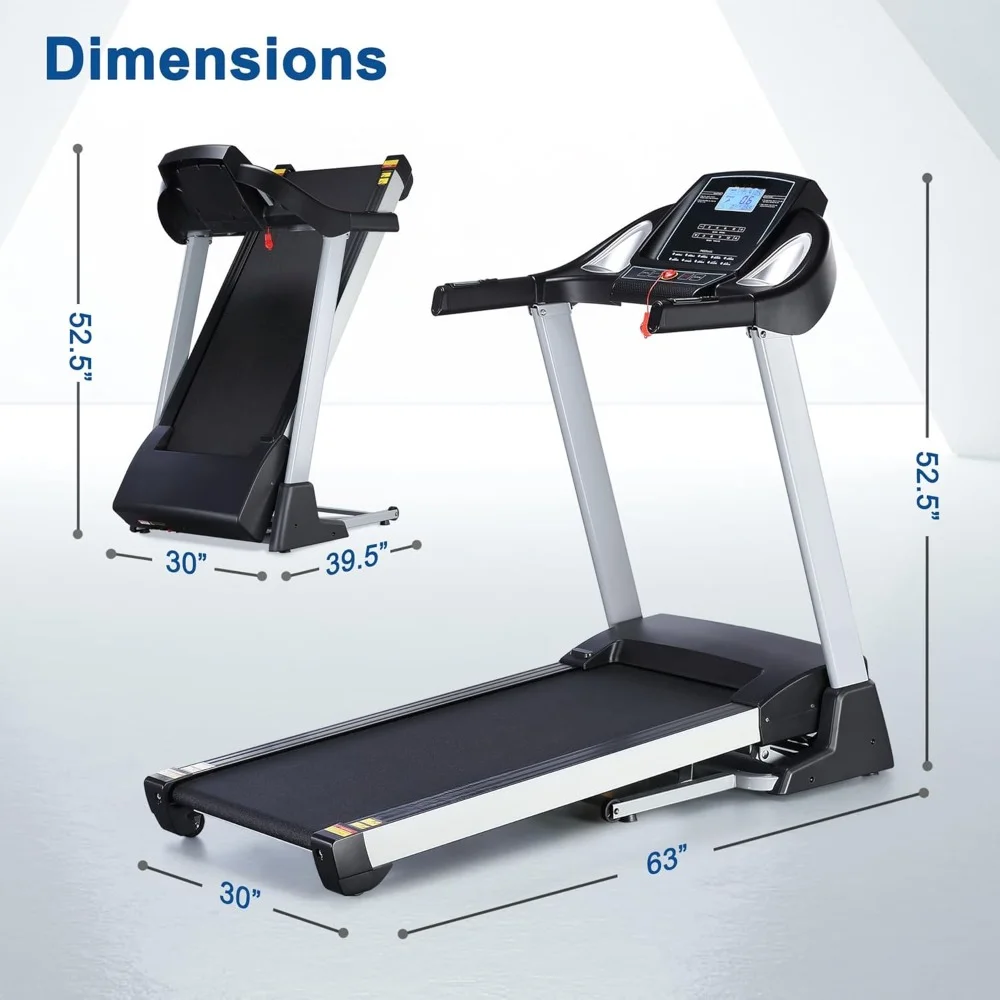 Treadmill Electric Folding with 15% Auto Incline & Bluetooth Speaker,3.5HP Up with 20