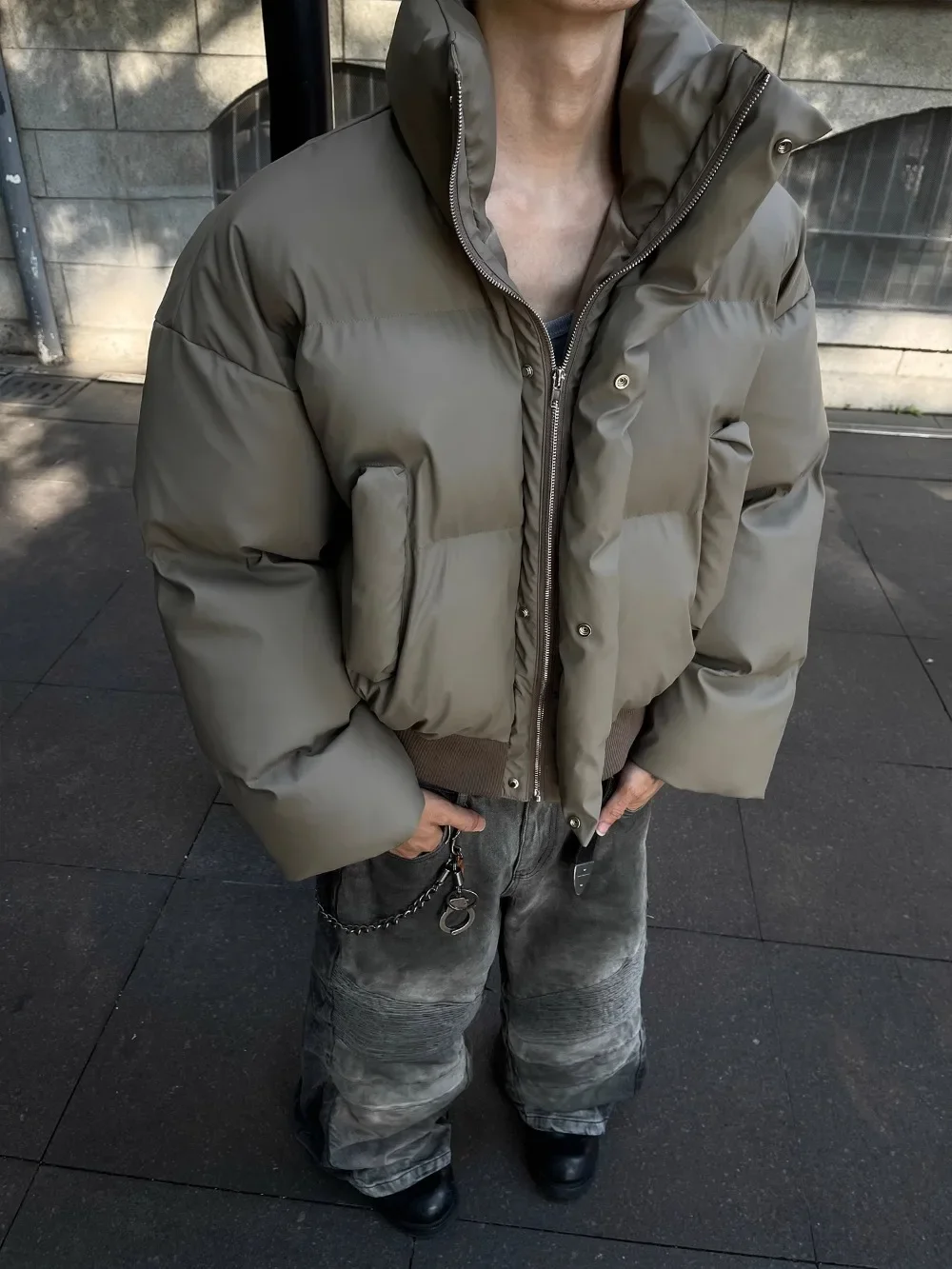 Winter Thickened Cotton Short Puffer Jacket Luxury Men Winter Jacket Couple Coat