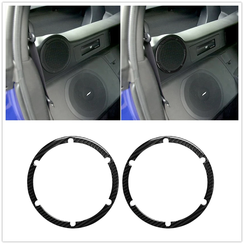 

For Nissan 350Z Z33 2003-2009 Carbon Fiber Rear Audio Speaker Ring Trim Cover Hard Surround Loudspeaker Frame Sticker Bezel