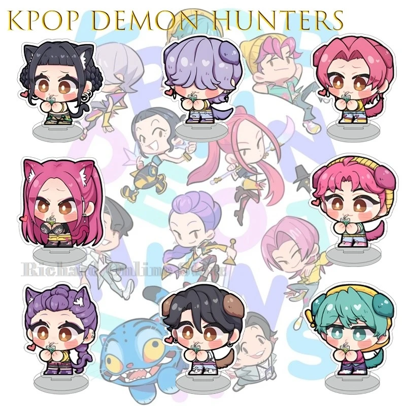 

Карнавальный костюм на Хэллоуин Kpop Охотник на демонов Стоячие тарелки Аниме Руми Мира Zoey Акриловый орнамент Детская мода Спальня Mo