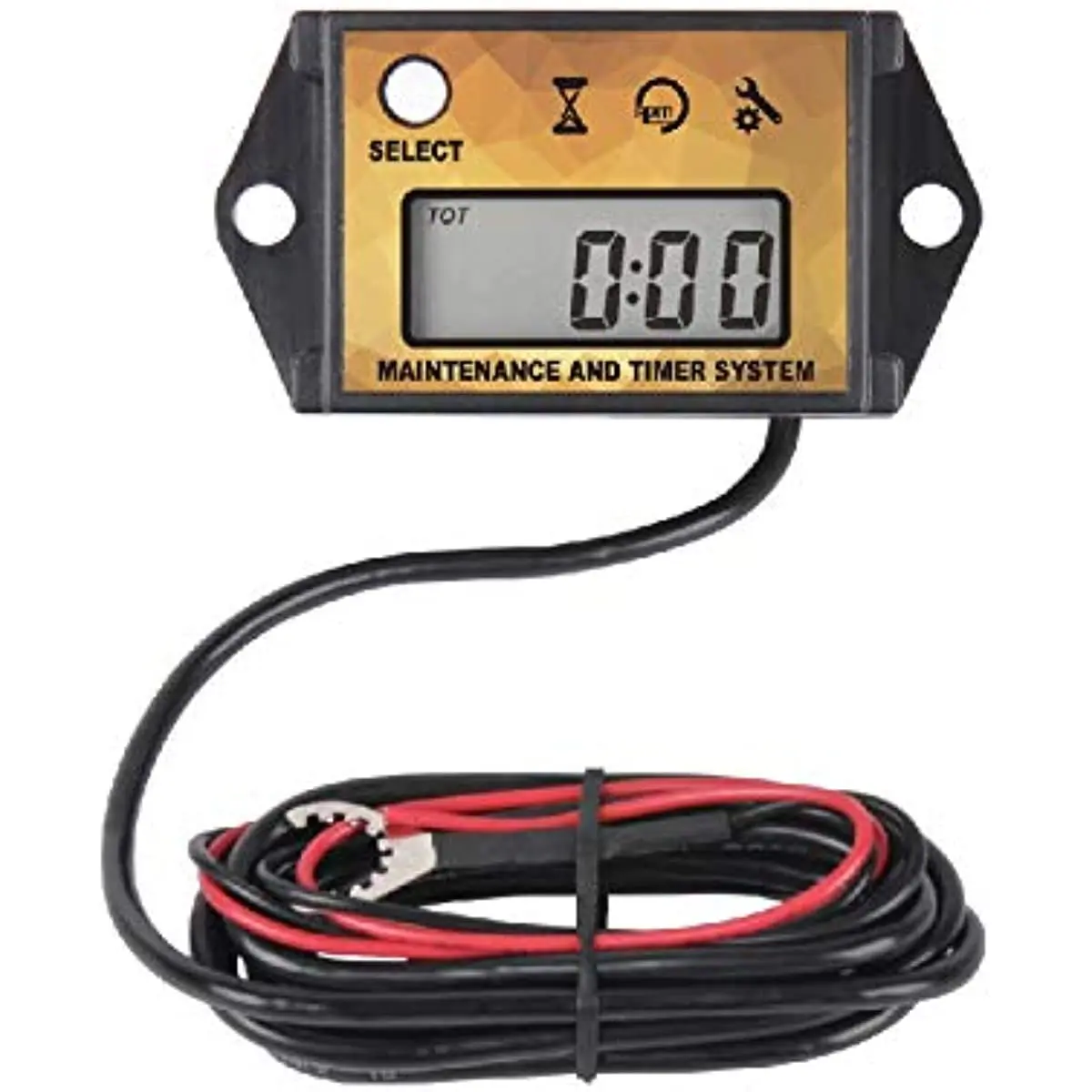 Digital Hour Meter Tachometer Maintenance Reminder Max RPM Recall Use for Lawn Mower Outboard ATV Jetski Motor Paragliding Chain