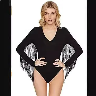 Women's Solid V Neck Fringe Maxi Dresses Flowy Dress Spring Summer